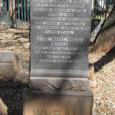 WHEAL Samuel 1882-1941 &amp; Sybil Mabel NICHOLS 1880-1971