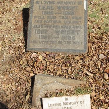 WRIGHT Leal 1898-1960 :: WRIGHT Ione 1901-1966