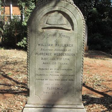 WEDDERBURN William Faulkner -1910 &amp; Florence -1963