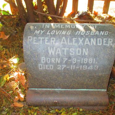 WATSON Peter Alexander 1881-1943