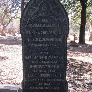 WALKER Joseph -1907 :: WALKER Florance -1927