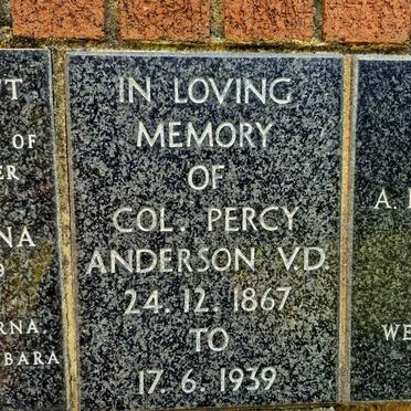ANDERSON Percy 1867-1939