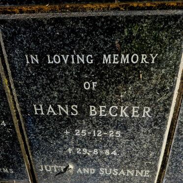 BECKER Hans 1925-1984