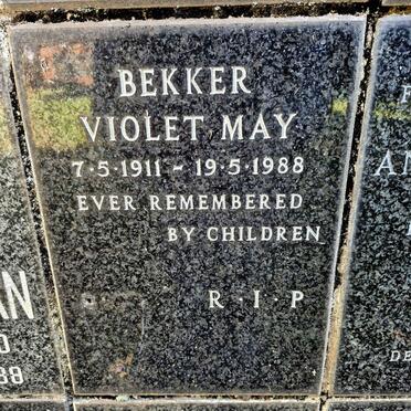 BEKKER Violet May 1911-1988