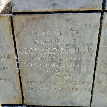 BOHLER Reginald Leonard 1930-1981