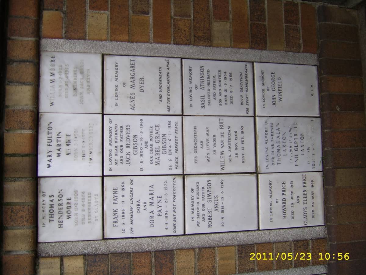 018 Memorial wall