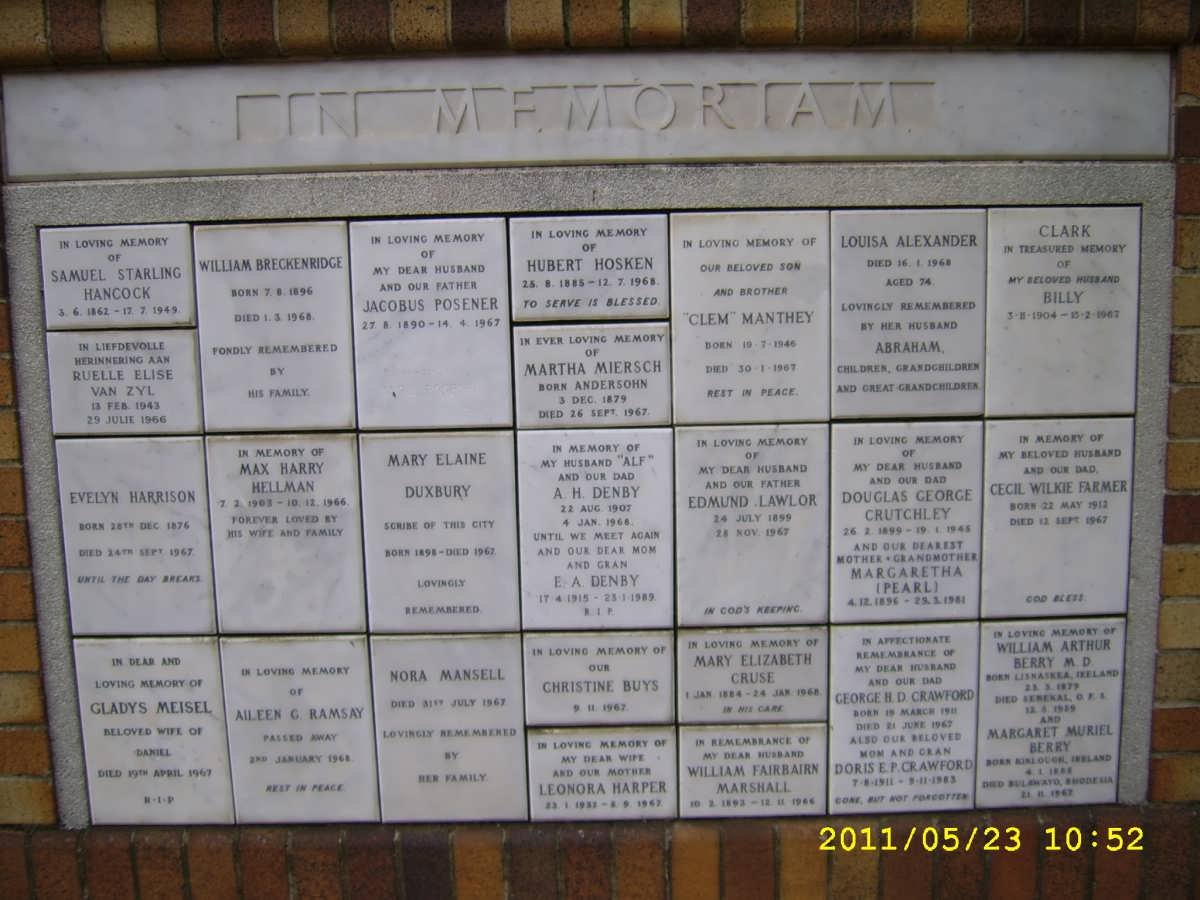 008 Memorial wall