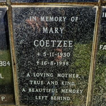 COETZEE Mary 1930-1998