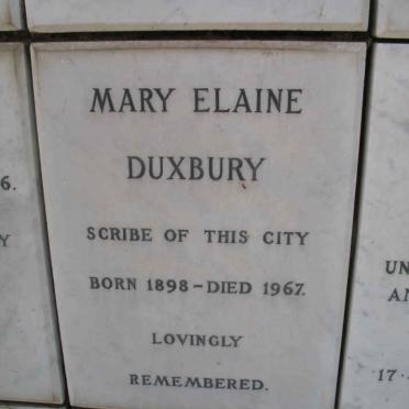 DUXBURY Mary Elaine 1898-1967