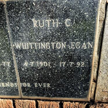 EGAN Ruth C., WHITTINGTON- 1901-1992