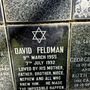 FELDMAN David 1955-1992