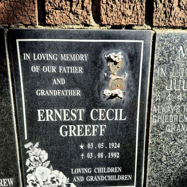 GREEFF Ernest Cecil 1924-1992