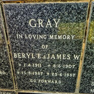 GRAY James W. 1907-1987 & Beryl E. 1911-1987