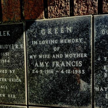 GREEN Amy Francis 1916-1983