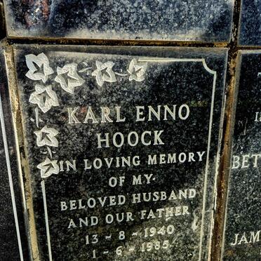 HOOCK Karl Enno 1940-1985