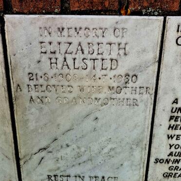 HALSTED Elizabeth 1908-1980