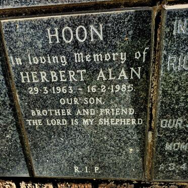 HOON Herbert Alan 1963-1985