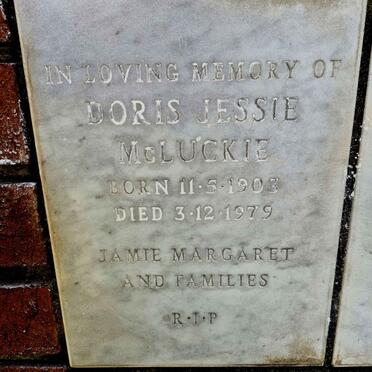 MCLUCKIE Doris Jessie 1903-1979