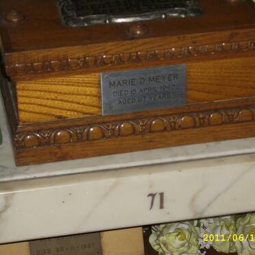 MEYER Marie D. -1942