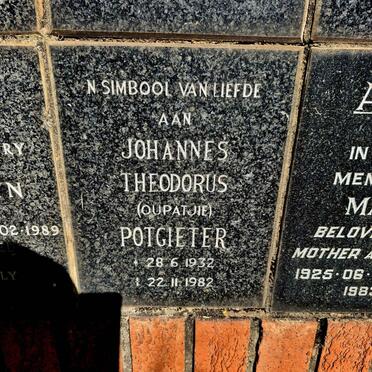 POTGIETER Johannes Theodorus 1932-1982