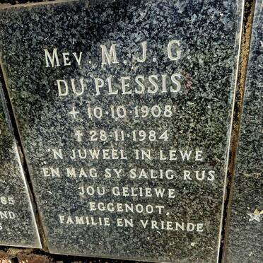 PLESSIS M.J.G., du 1908-1984