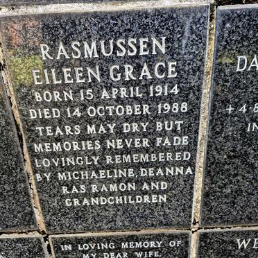 RASMUSSEN Eileen Grace 1914-1988