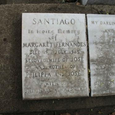 SANTIAGO Margaret Fernandes -1985 :: SANTIAGO Peter 1957-1992