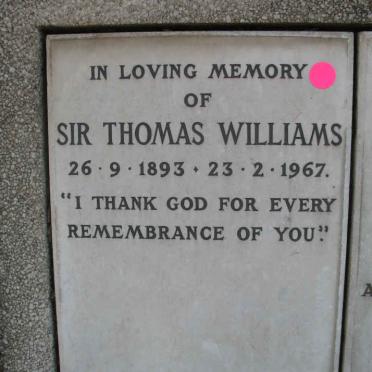 WILLIAMS Thomas 1893-1967