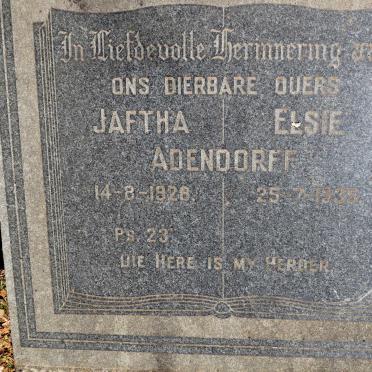 ADENDORFF Jaftha -1928 &amp; Elsie -1935