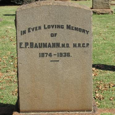 BAUMANN E.P. 1874-1936