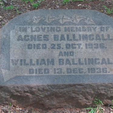 BALLINGALL William -1936 &amp; Agnes -1936