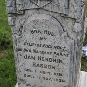 BASSON Jan Hendrik 1890-1954
