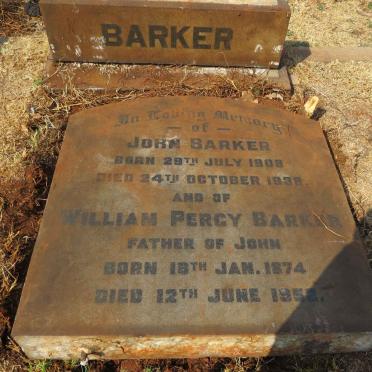 BARKER William Percy 1874-1952 :: BARKER John 1908-1938