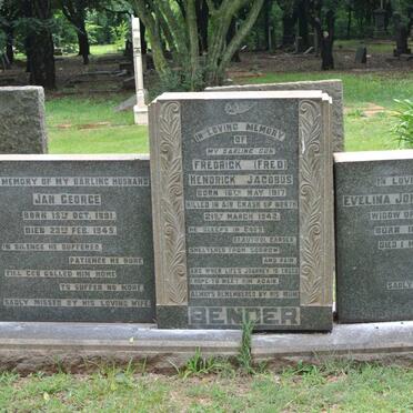 BENDER Fredrick Hendrick Jacobus 1917-1942 :: BENDER Jan George 1891-1945 &amp; Evelina Johanna WORTLEY 1894-1975