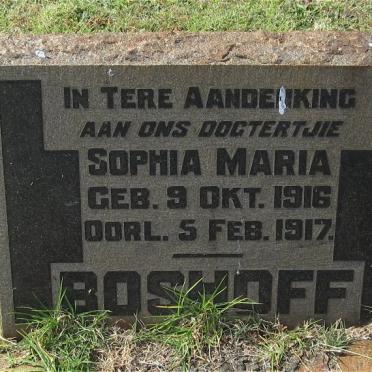 BOSHOFF Sophia Maria 1916-1917