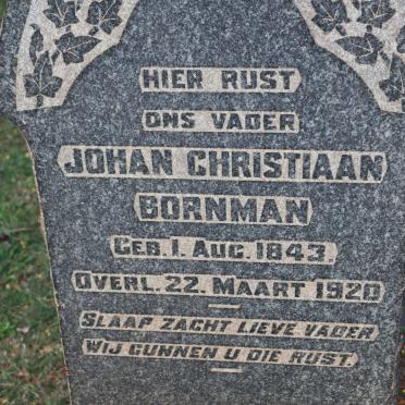 BORNMAN Johan Christiaan 1843-1920