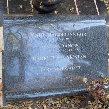 BOB Mary Magdeline -1953 :: BOB Agnes Francis -1948 :: BOB Harriet Balakistan -1956 :: BOB Margaret
