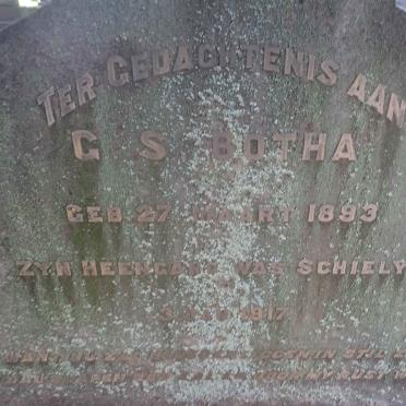 BOTHA G.S. 1893-1917 