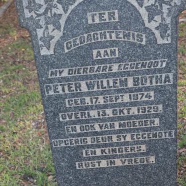 BOTHA Peter Willem 1874-1929