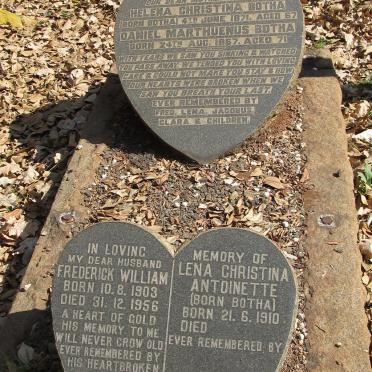 BOTHA Daniel Marthuenus 1867- &amp; Helena Christian BOTHA 1871-