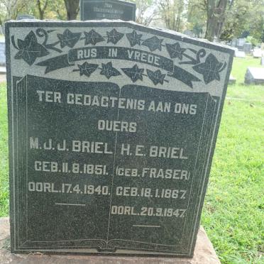 BRIEL M.J.J. 1851-1940 &amp; H.E. FRASER 1867-1947