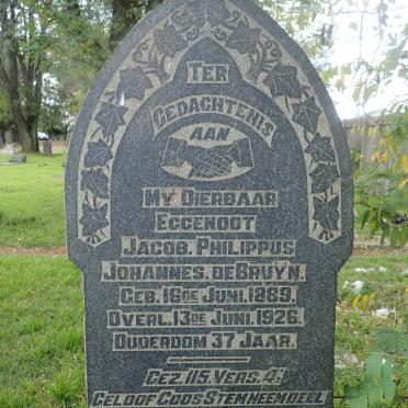 BRUYN Jacob Philippus Johannes, de 1889-1926