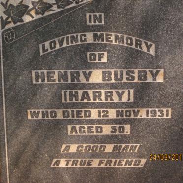 BUSBY Henry -1931