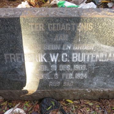 BUITENDAG Frederik W.C. 1903-1924