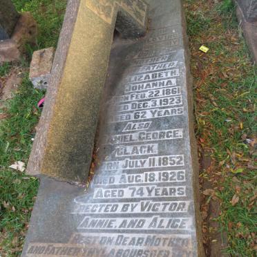 CLACK Daniel George 1852-1926 &amp; Elizabeth Johanna 1861-1923
