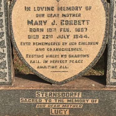 CORBETT Mary J. 1857-1944 :: STERNSDORFF Lucy 1878-1949
