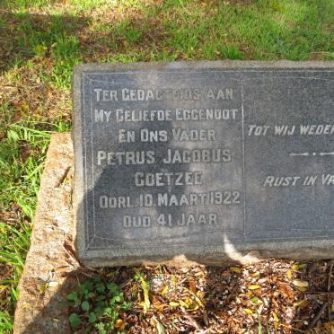COETZEE Petrus Jacobus -1922