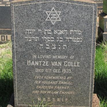 COLLE Hantze, van -1933