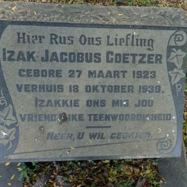 COETZER Izak Jacobus 1923-1939