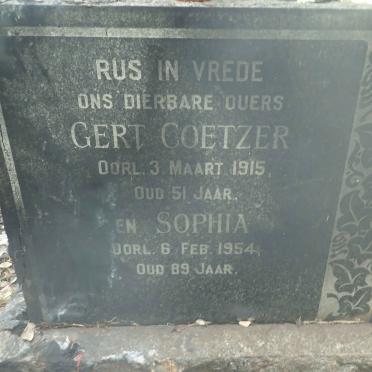 COETZER Gert -1915 &amp; Sophia -1954